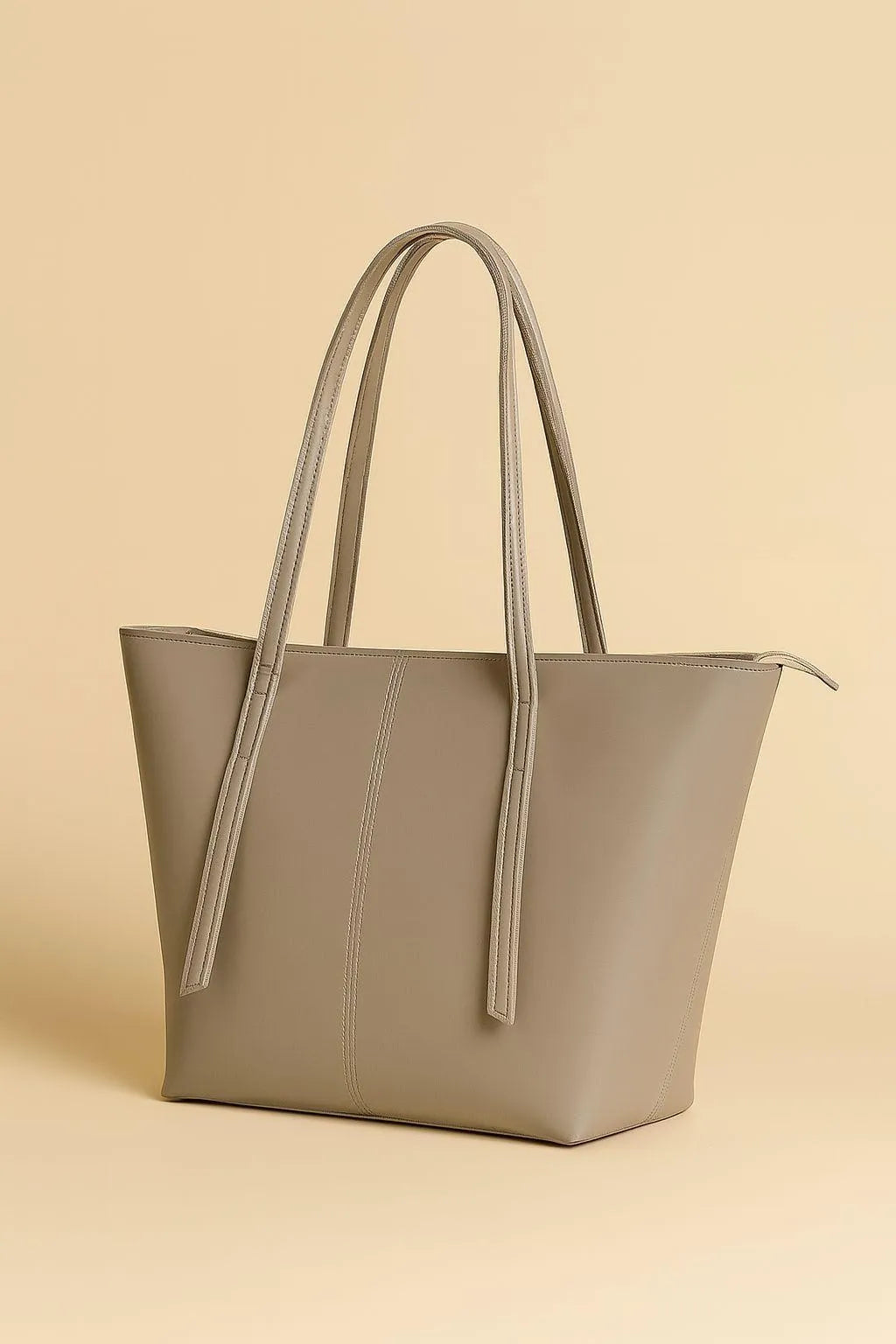 Brown Rexin Tote Bag