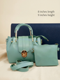 Green PU Crossbody Bag with Pouch