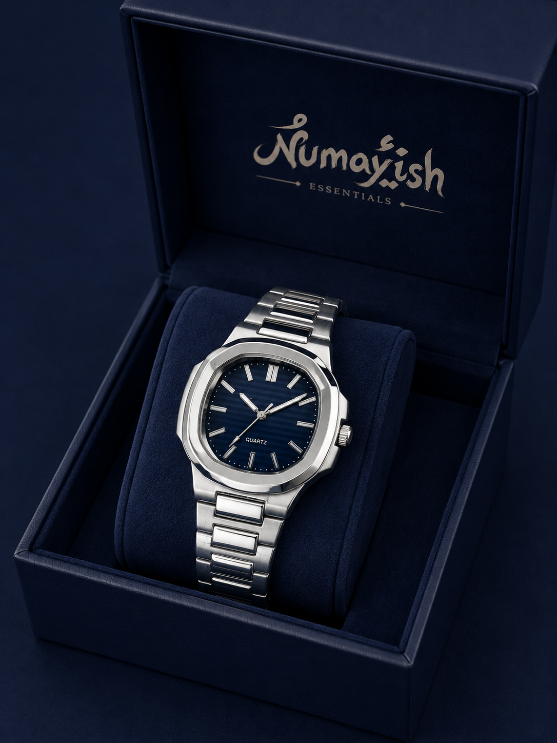 Silver Steel Square Watch