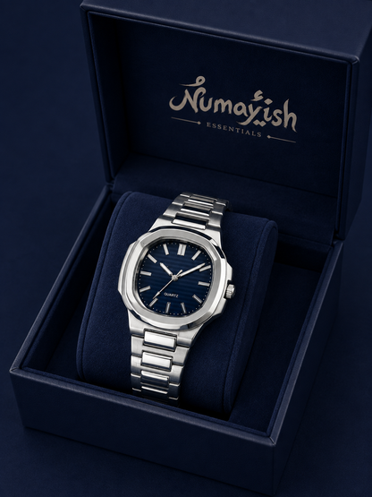 Silver Steel Square Watch
