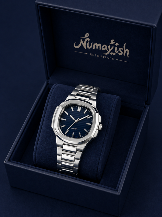 Silver Steel Square Watch